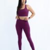 SPORT YOGA LEGGINGS-Dark Purple - Imagen 3